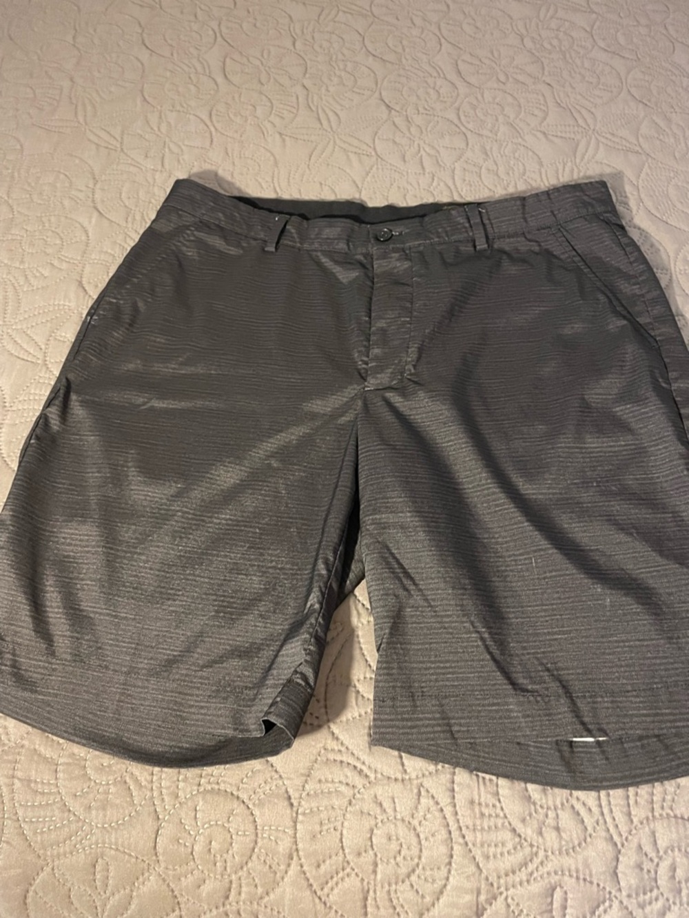 Greg Norman Collection Gray Performance Flat-Front Shorts